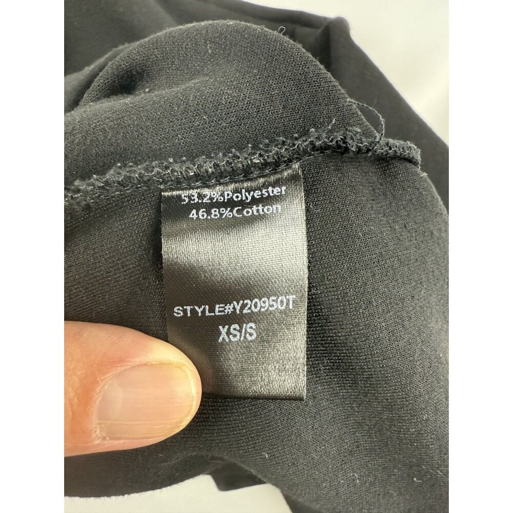 Tuckernuck Pomander Place Womens Easy Polo Swing Sweatshirt XS/S Black V Neck - Picture 6 of 8